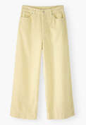 Wide-leg cord trousers, Pastel lemon, webstill
