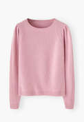 Puff-sleeve sweater, Rose pink, webstill