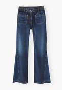Mixed wash flare jeans, Dark mid vintage, webstill