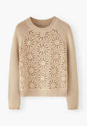 Crochet sweater, Ecru, webstill