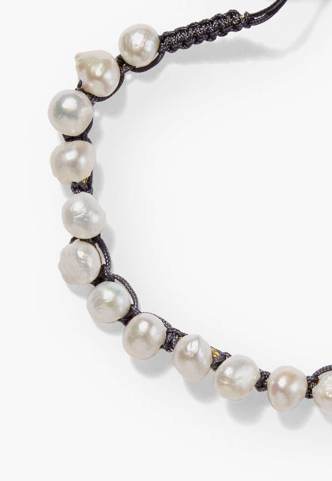 Pearl bracelet, Anthracite, completeTheLook