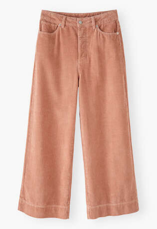 Wide-leg cord trousers, Shell pink, webstill