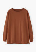 Drop-shoulder top, Chestnut, webstill
