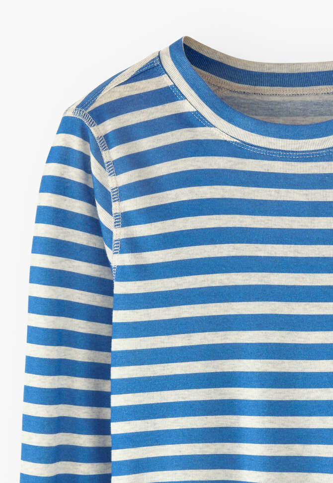 Printed striped top, Electric blue, completeTheLook