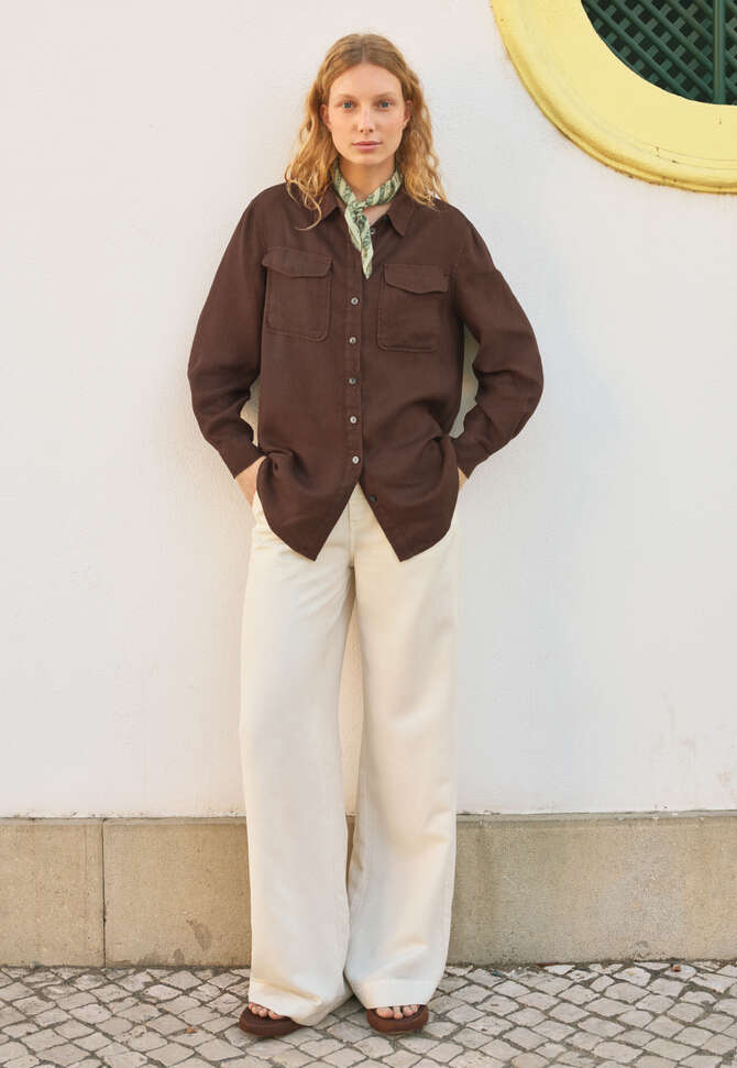 Relaxed shirt, Chocolate, completeTheLook