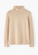 Roll-neck top, Parchment, webstill