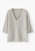 v-neck sweater, Light grey, webstill