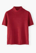Pointelle-stitch sweater, Scarlet, webstill