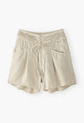 High-waisted shorts, Stone, webstill