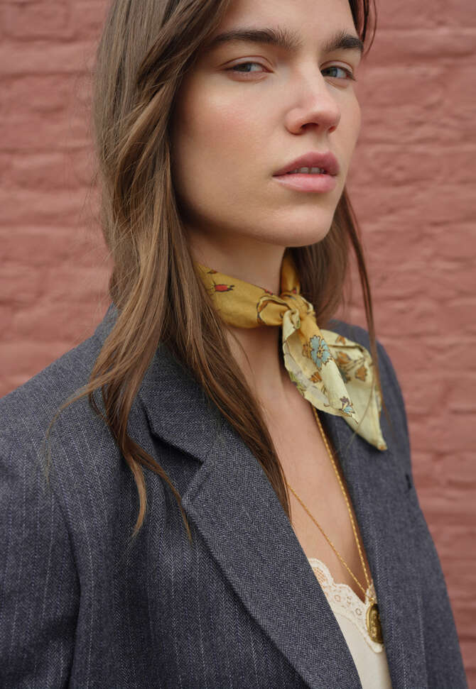 Square scarf, Sunshine yellow, completeTheLook