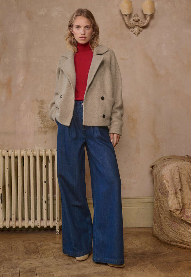 Knitted jacket, Fawn, completeTheLook