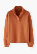 Funnel-neck sweatshirt, Burnt orange, webstill