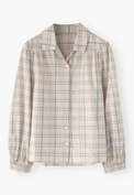 Checked shirt, Natural teal, webstill