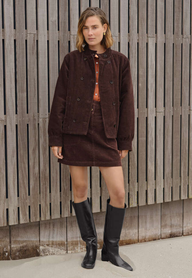 Double-breasted jacket, Dark chocolate, completeTheLook