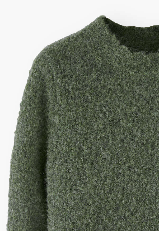 Round-neck sweater, Khaki, completeTheLook