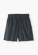 Towelling shorts, Charcoal, webstill