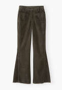 Plait detail cord trouser, Khaki charcoal, webstill