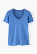 Scoop-neck T-shirt, Cornflower, webstill
