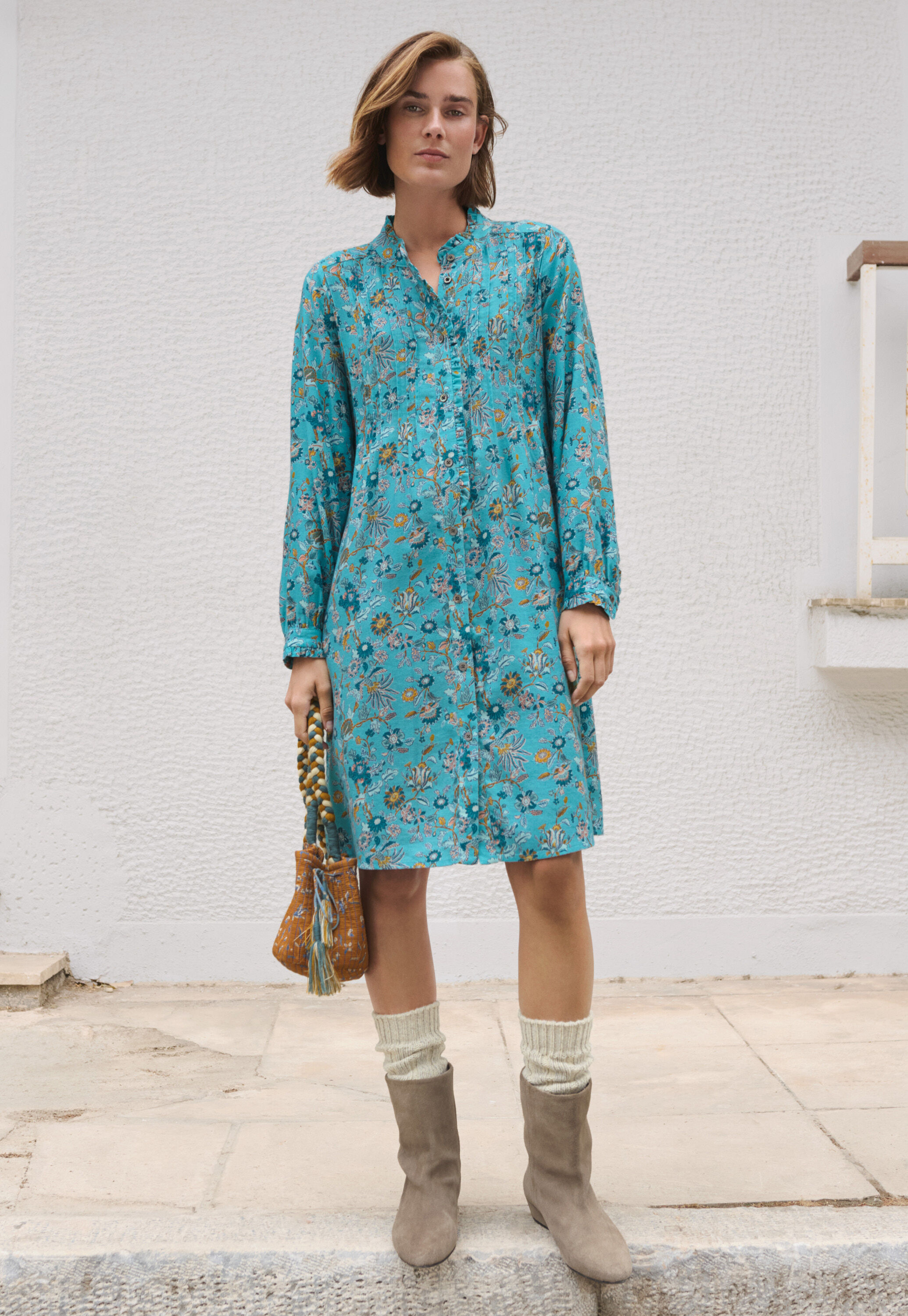 Lace-stitch sweater