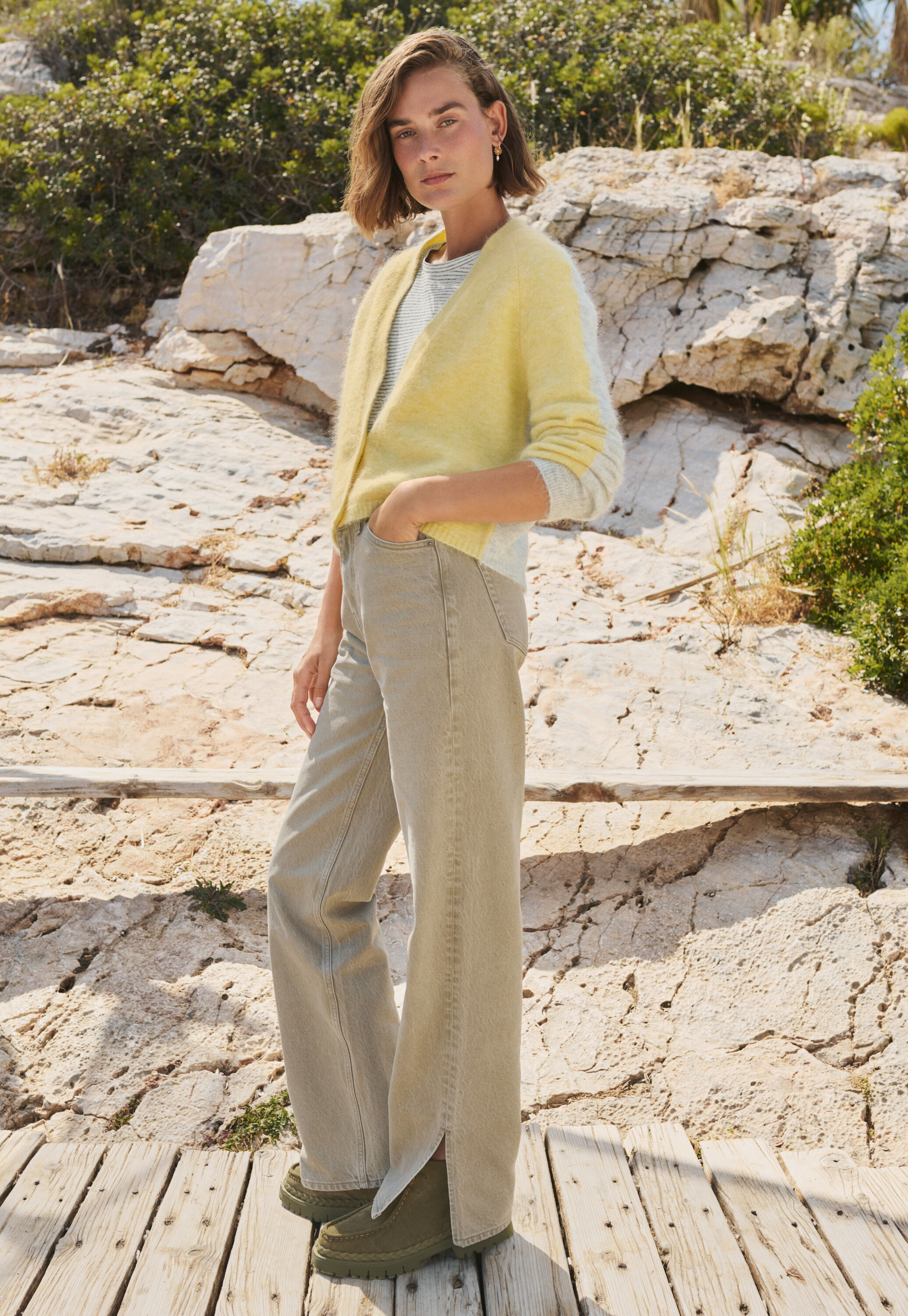 Split-hem jeans