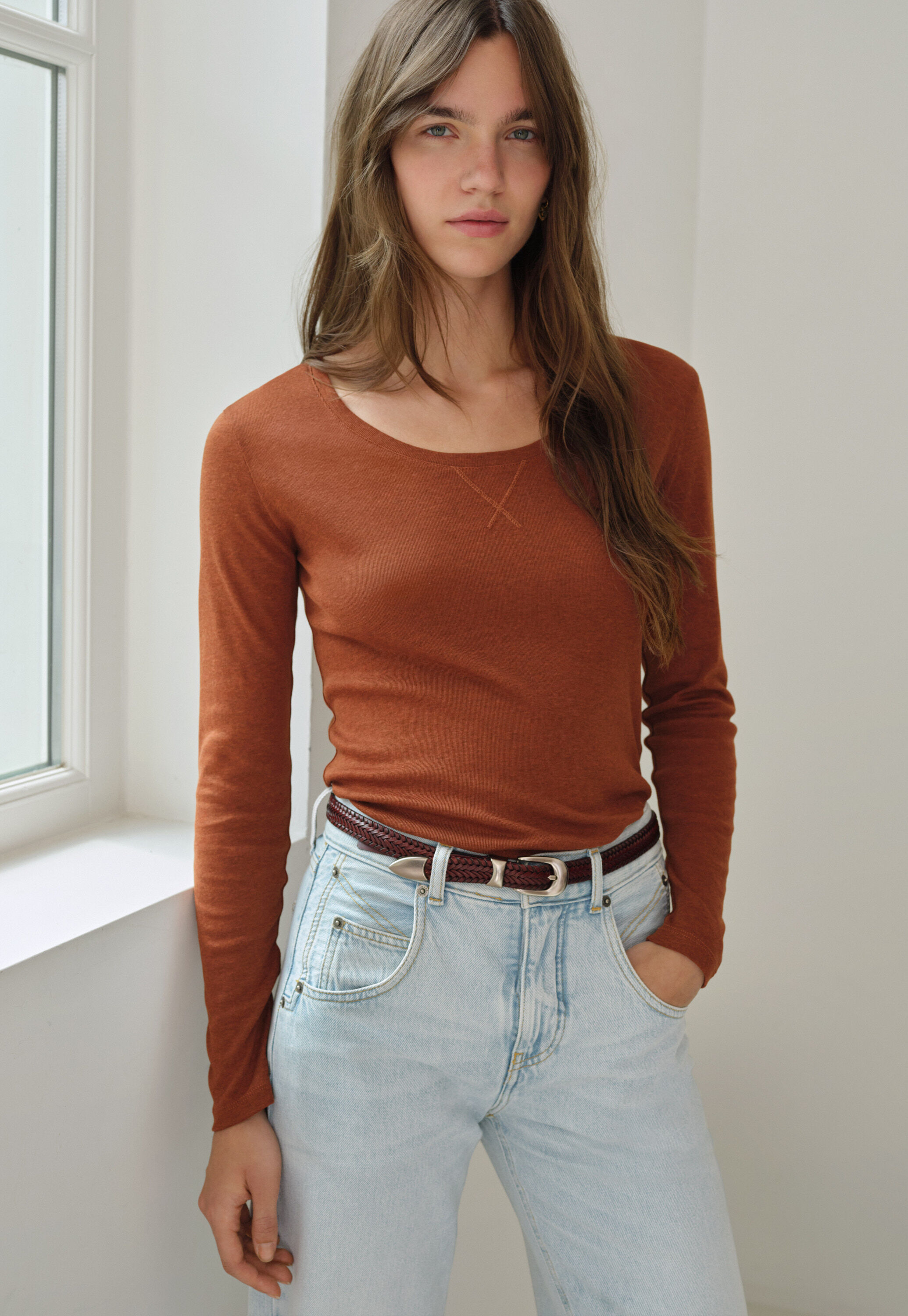High-neck top