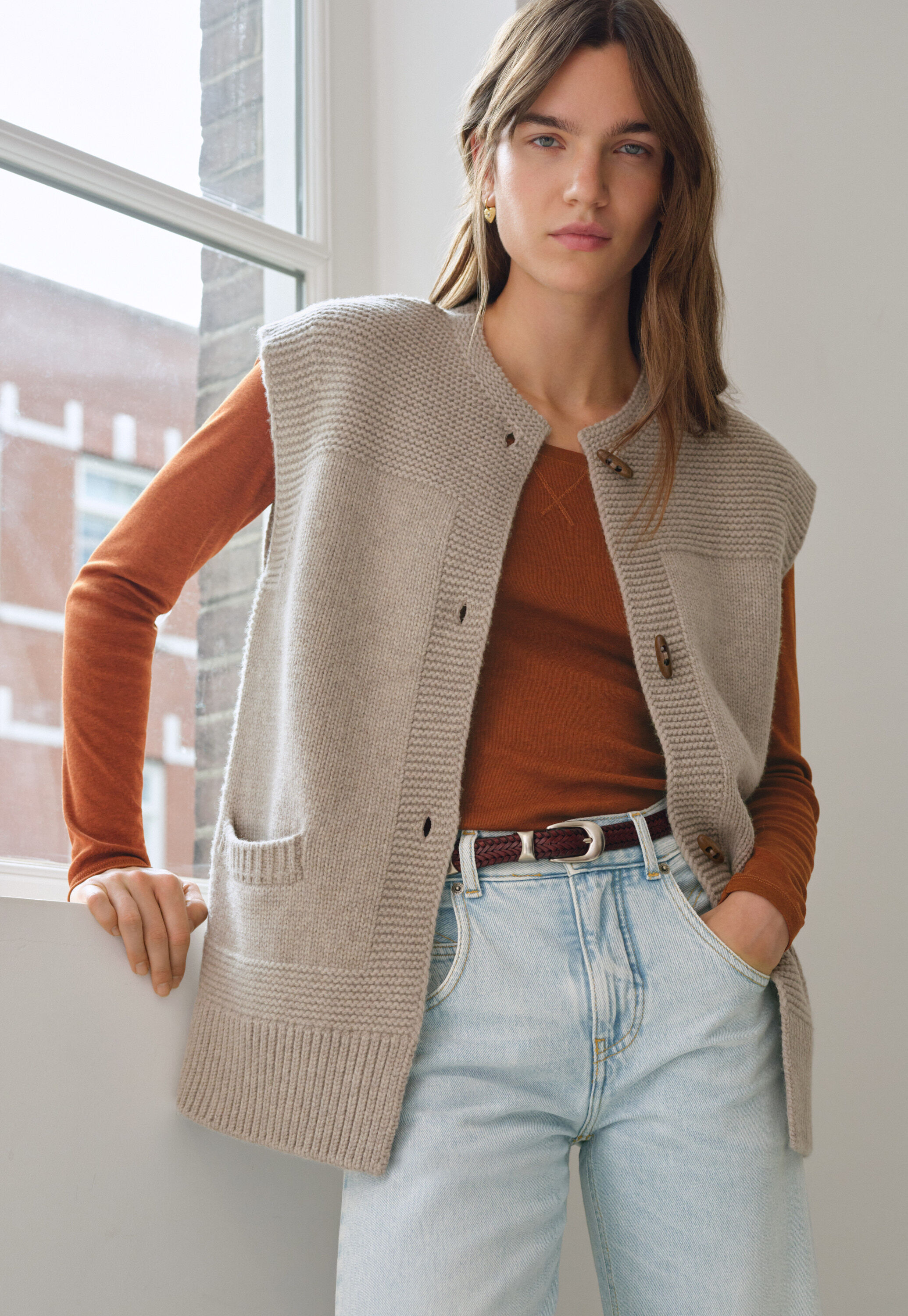 Knitted gilet