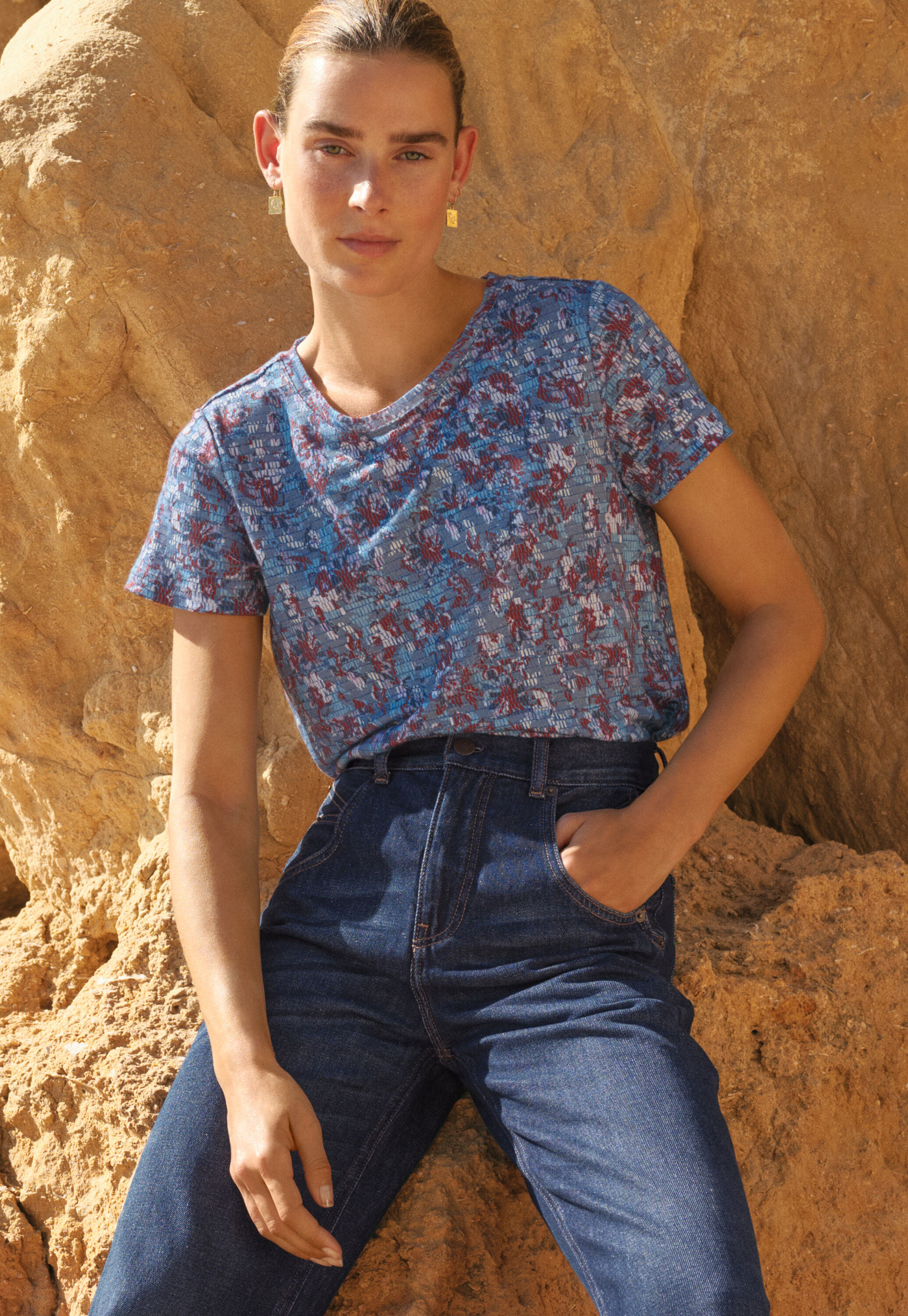 High-neck top