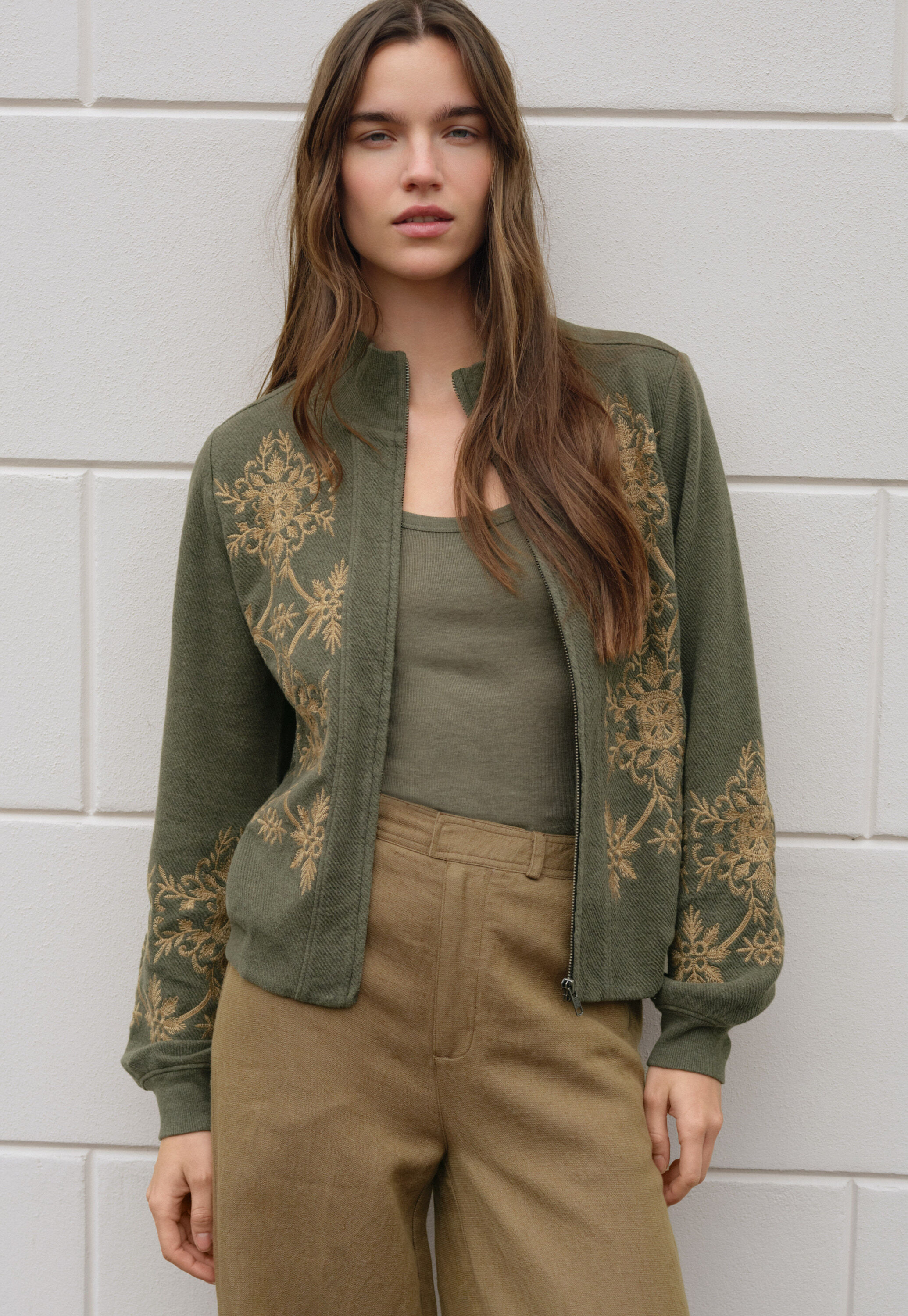Waffle-stitch cardigan
