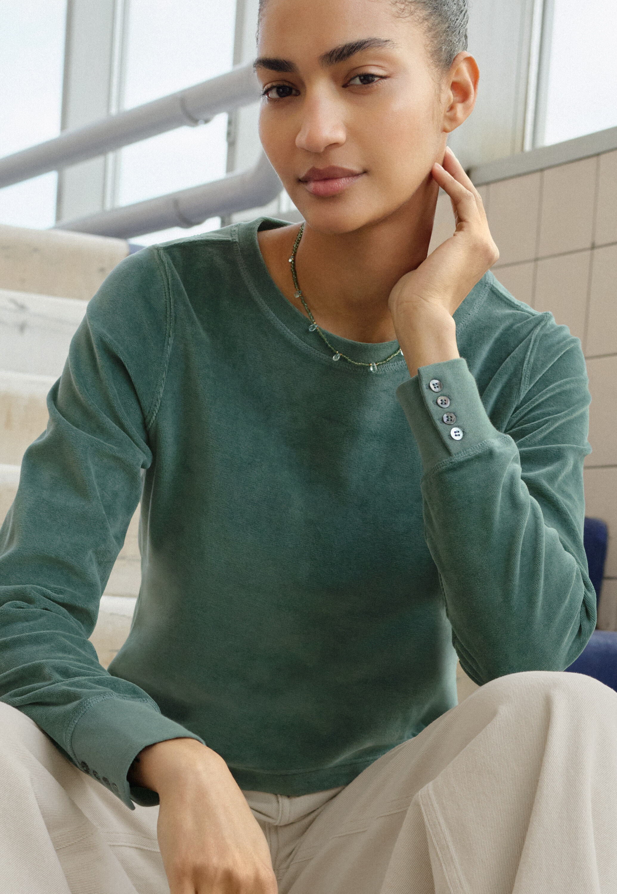 High-neck top