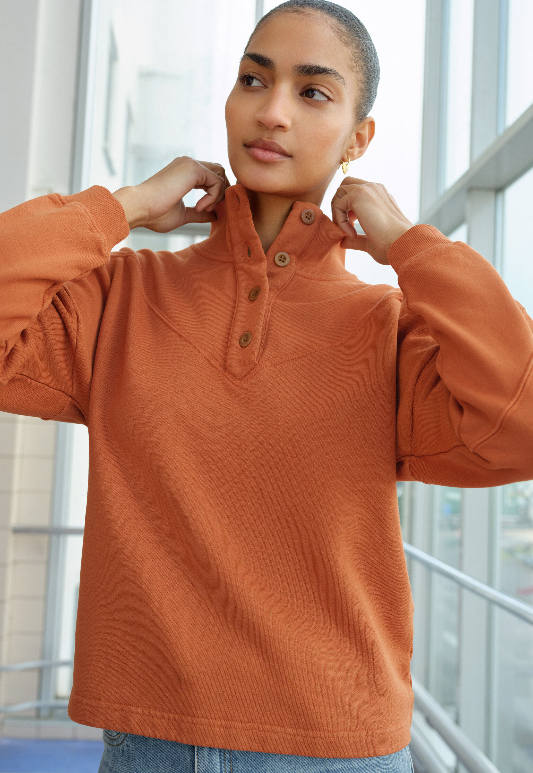High-neck top