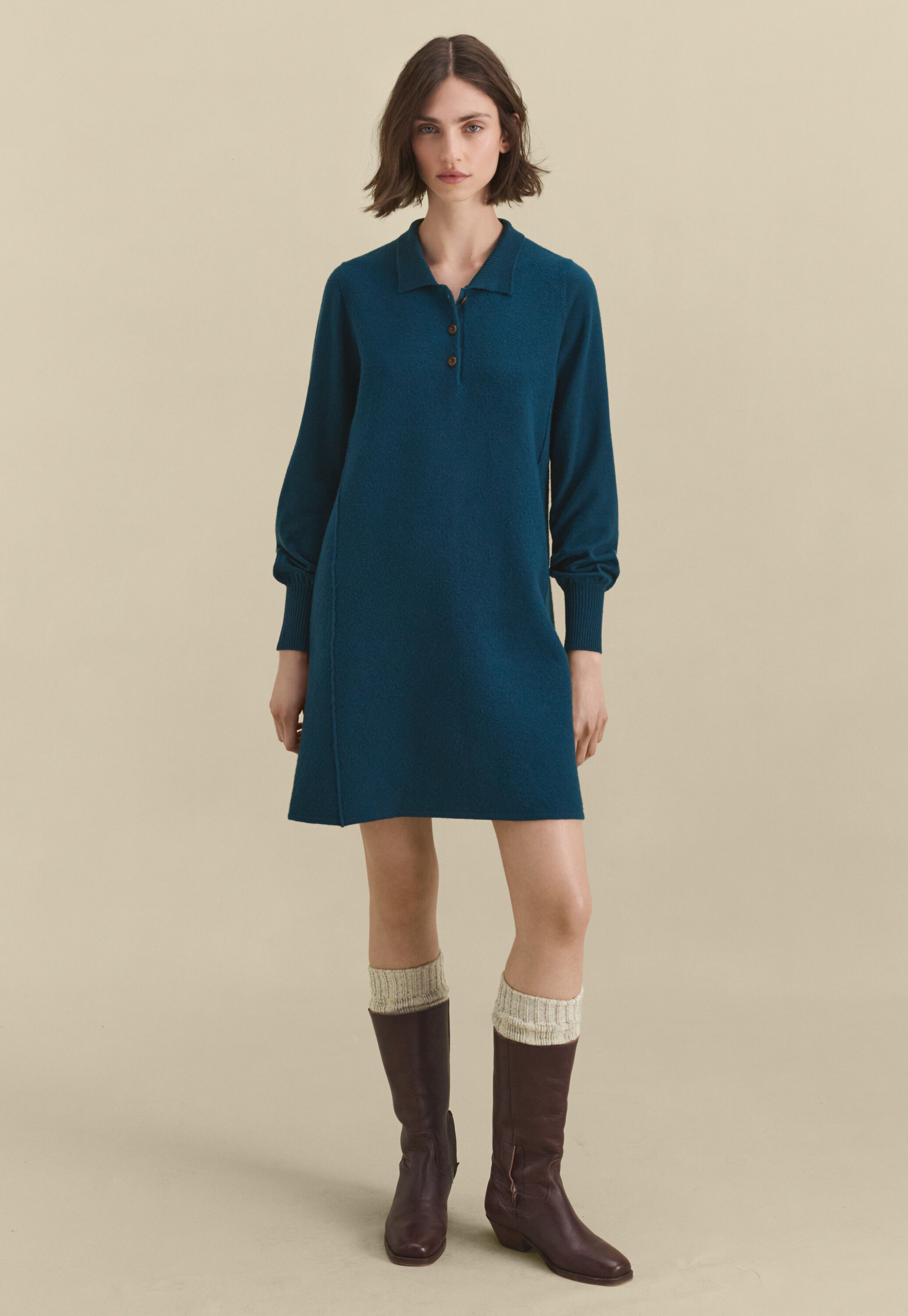 Lace-stitch sweater