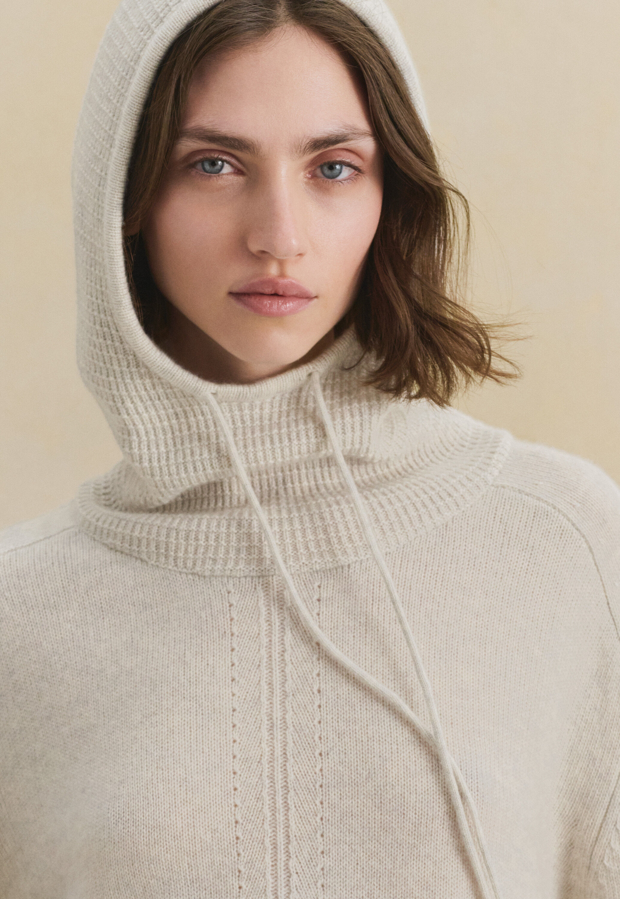 Lace-stitch sweater