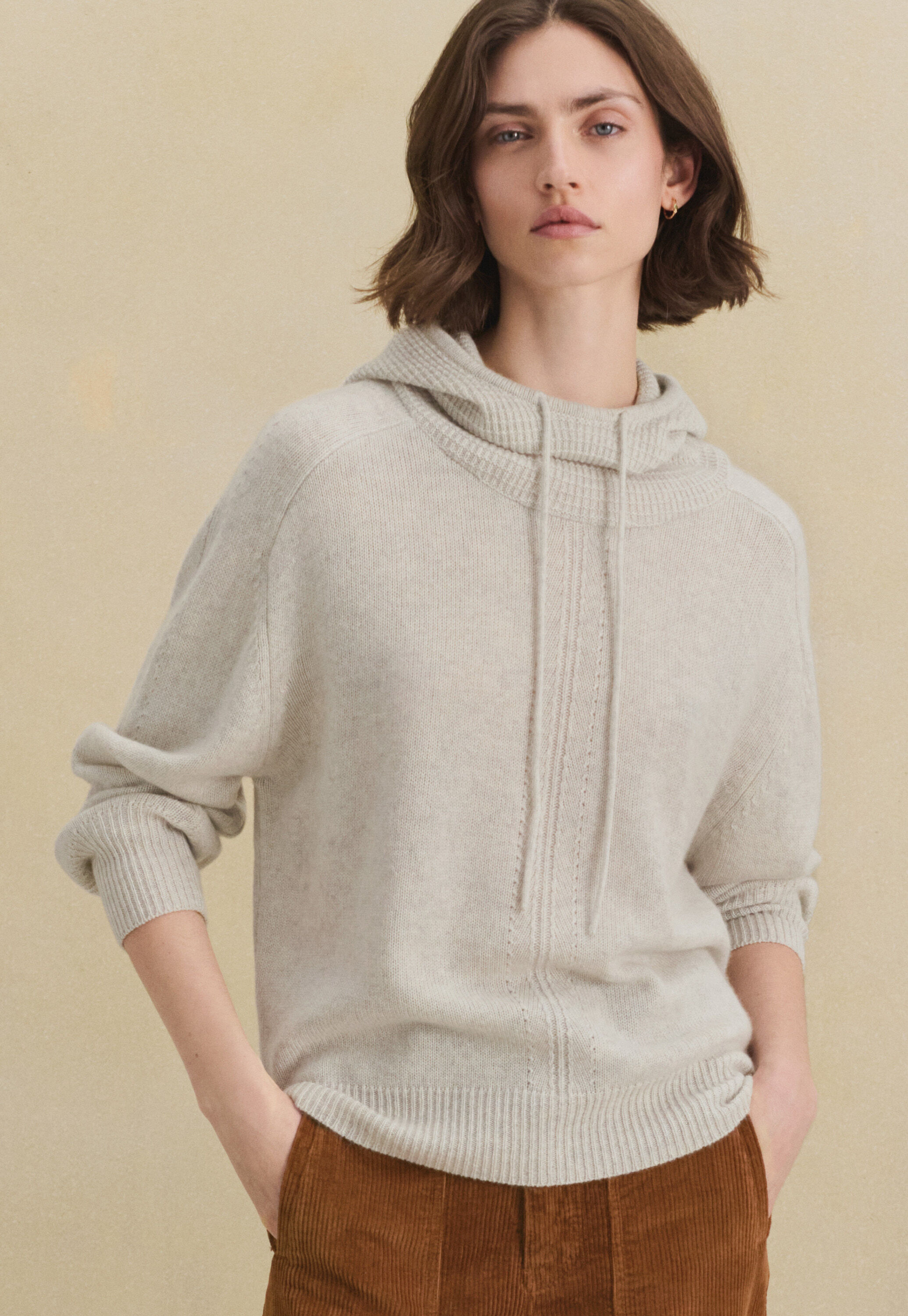 Lace-stitch sweater
