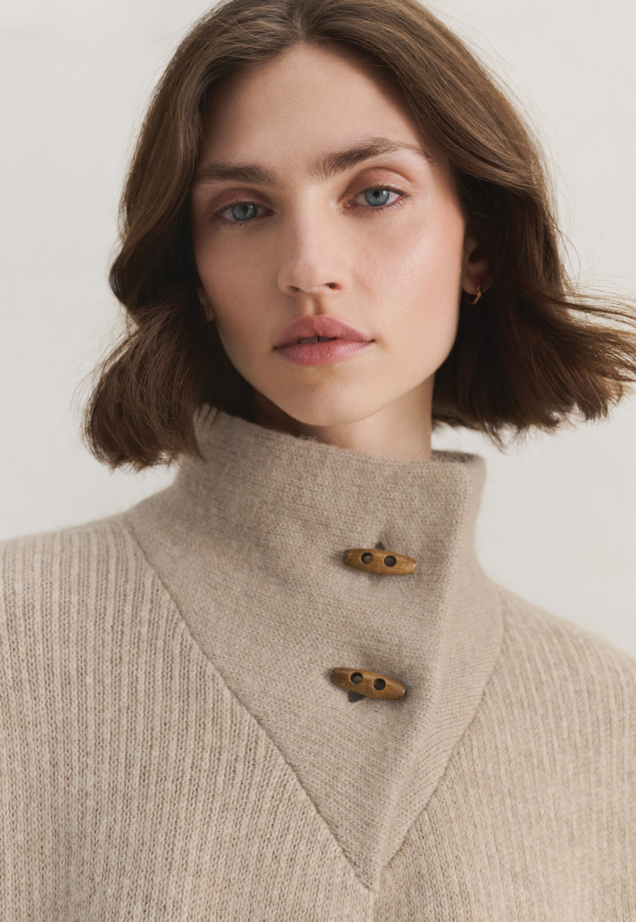 Lace-stitch sweater