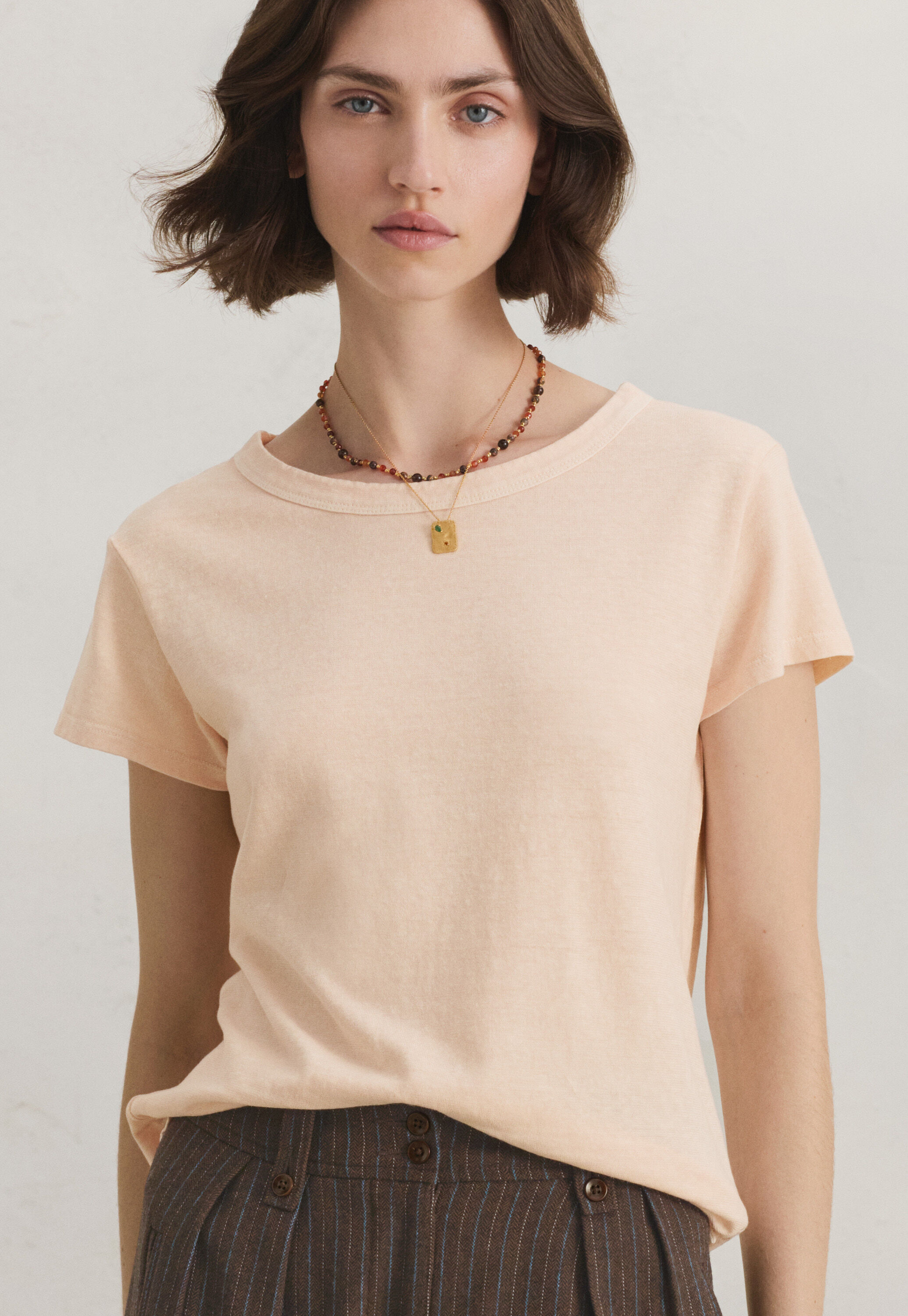 Lace-stitch sweater