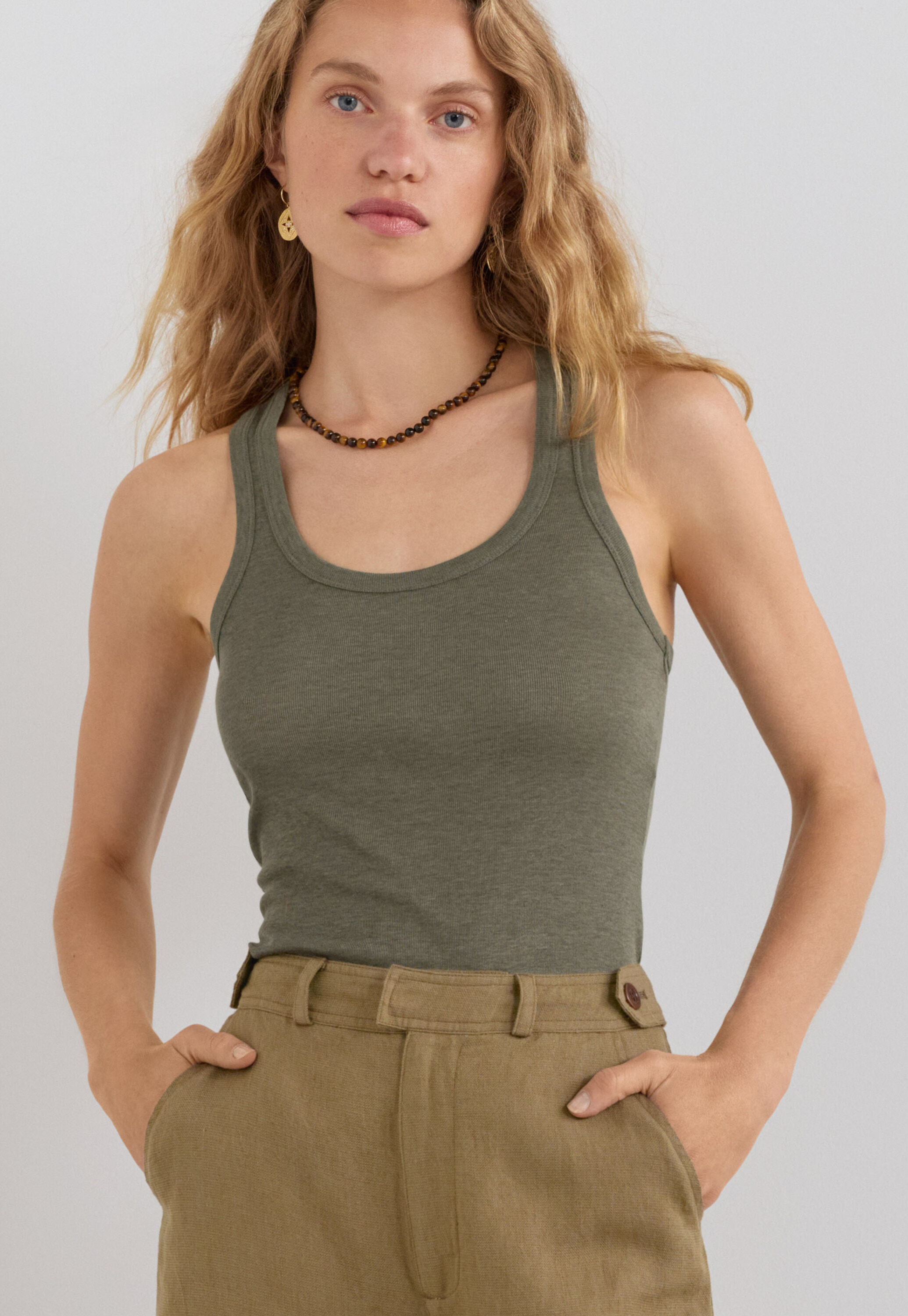 High-neck top