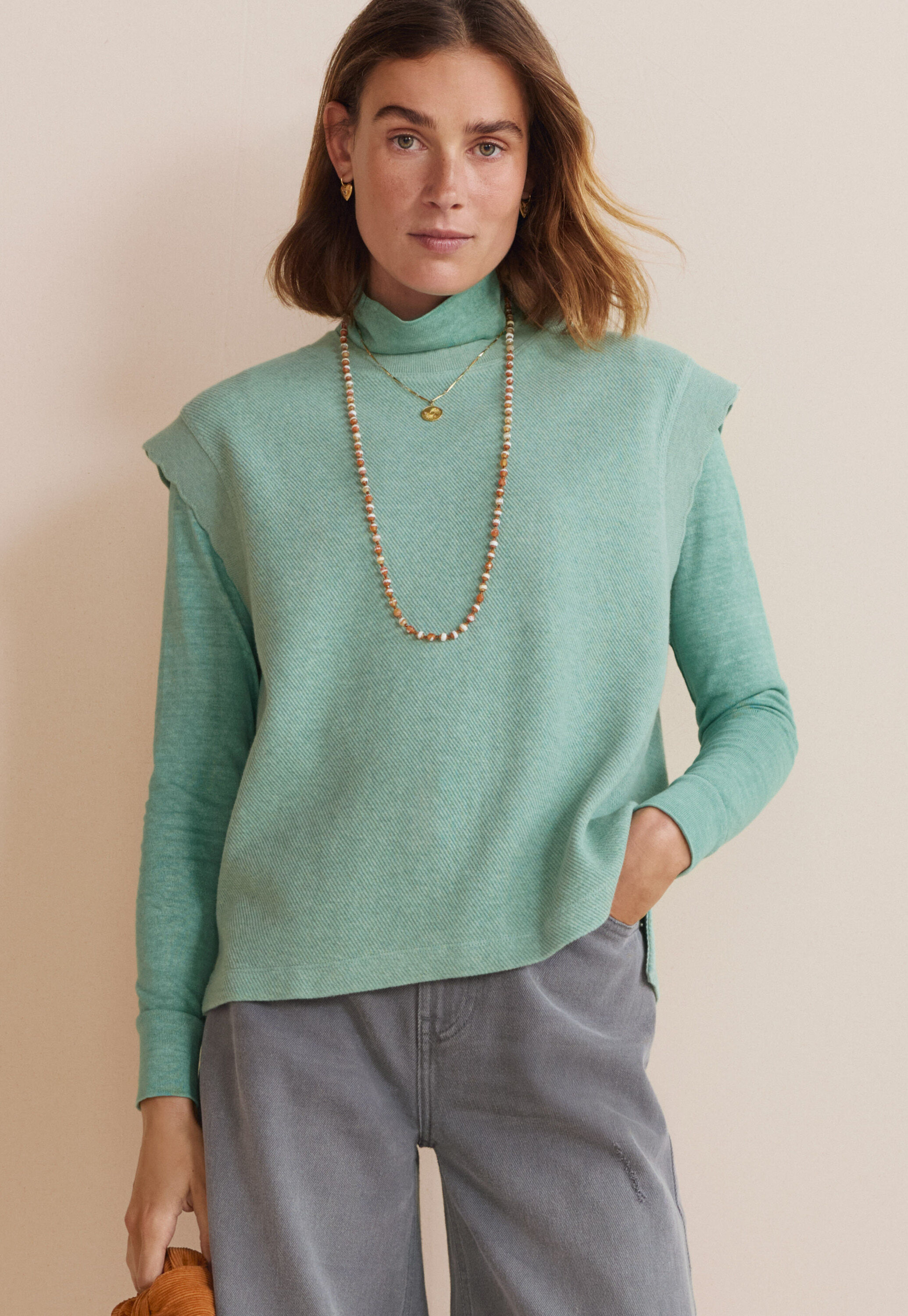 High-neck top