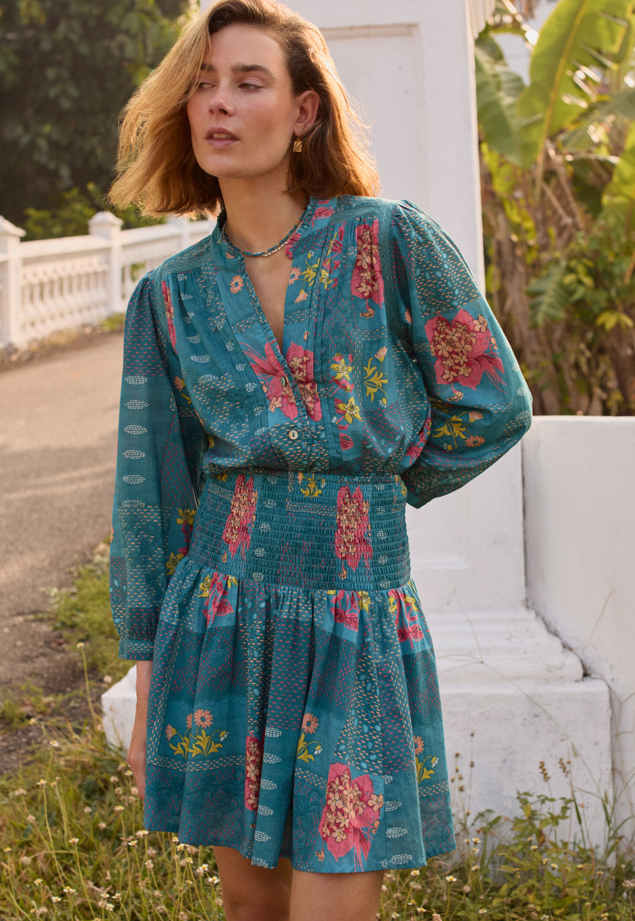 Printed maxi-skirt