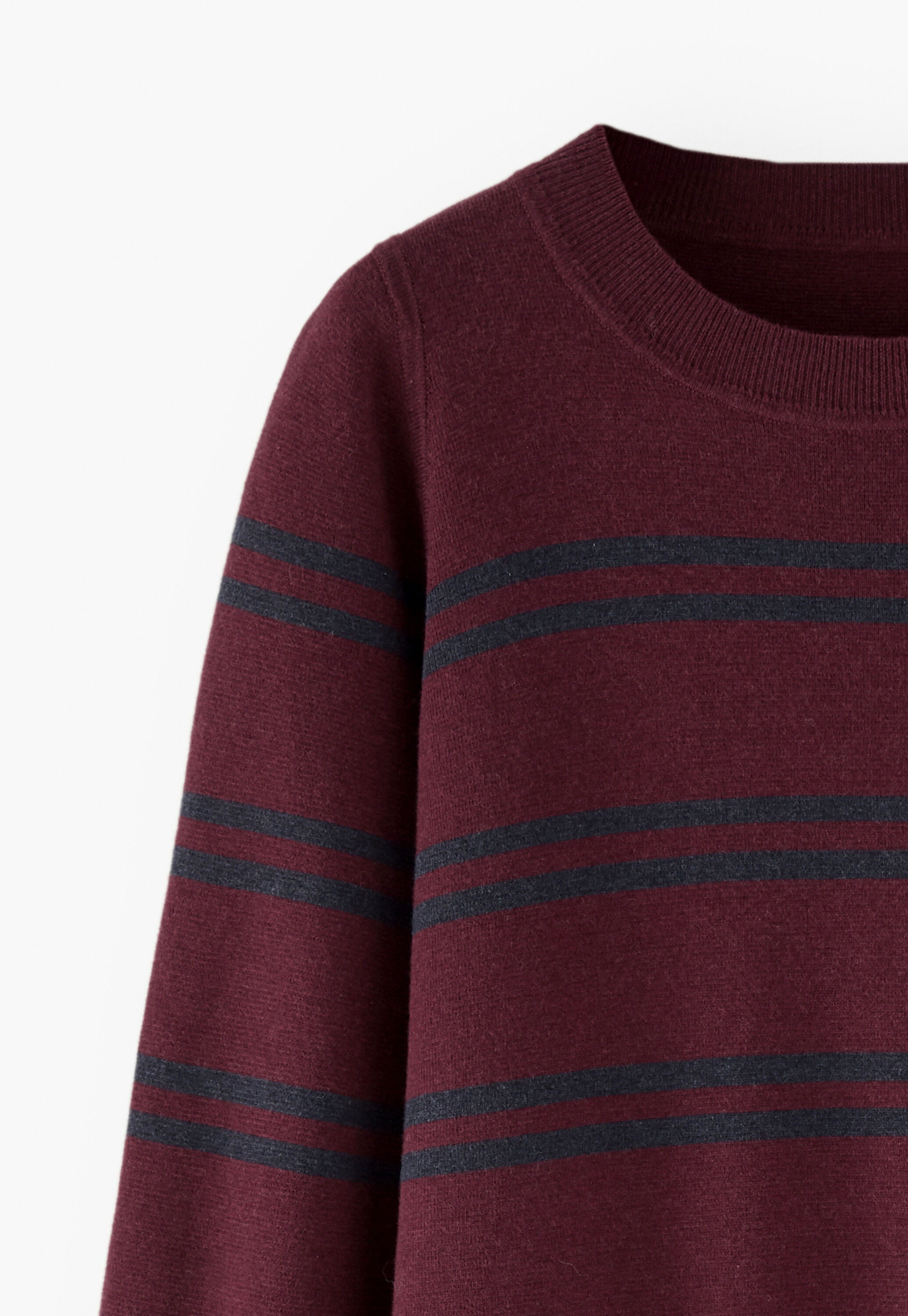 Striped dress, Burgundy, large