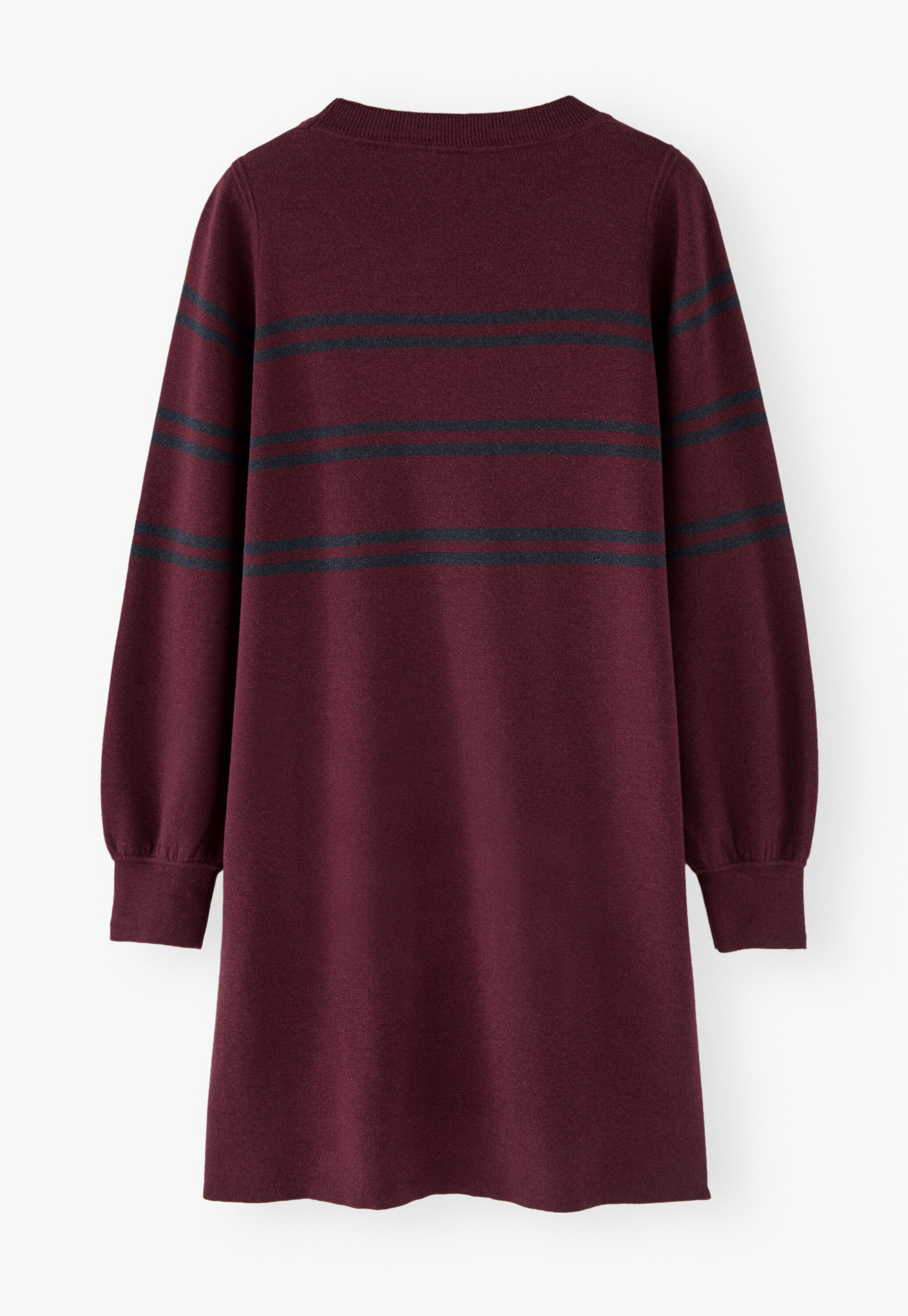 Striped dress, Burgundy, large