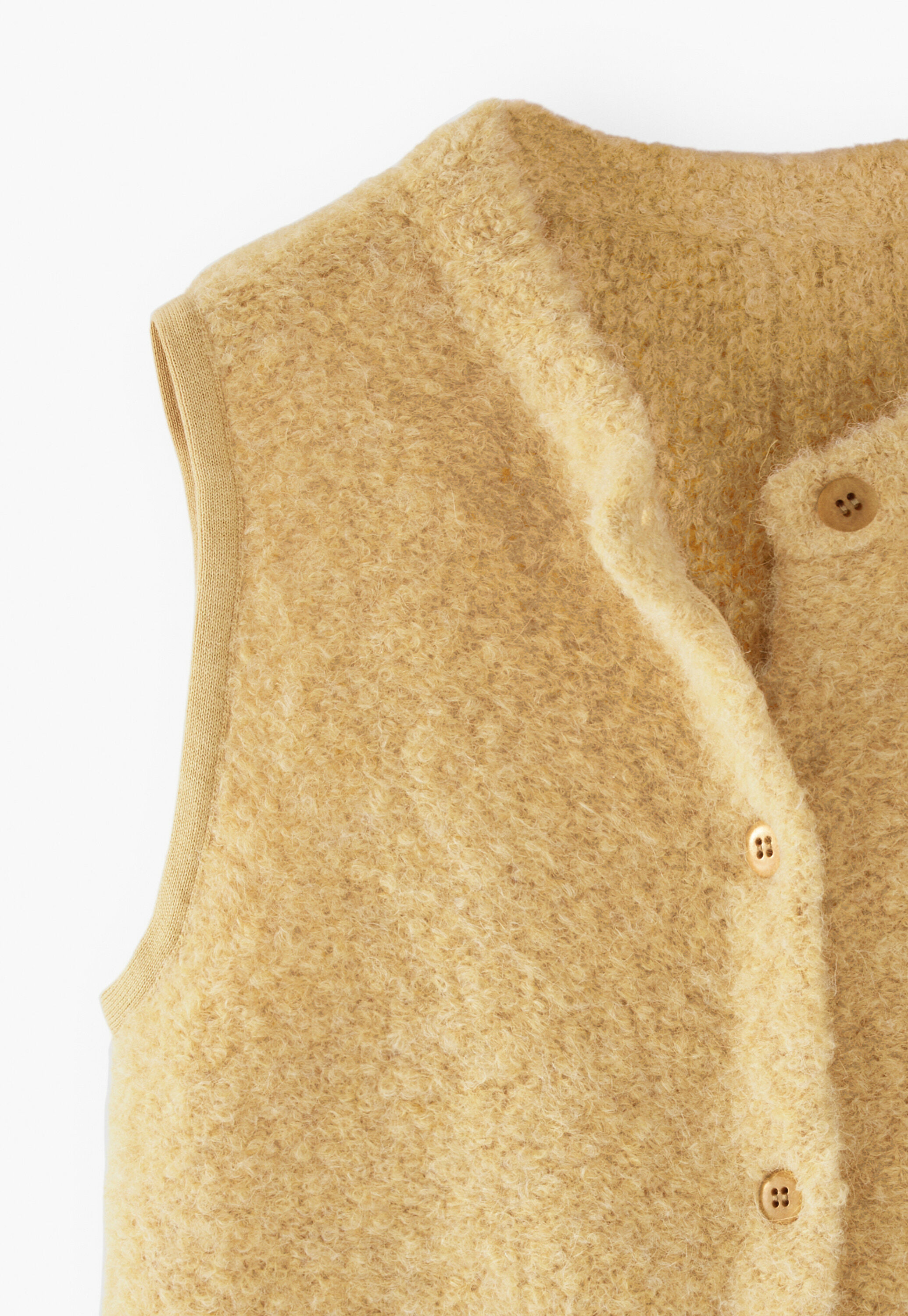 Knitted gilet, Sand yellow, large