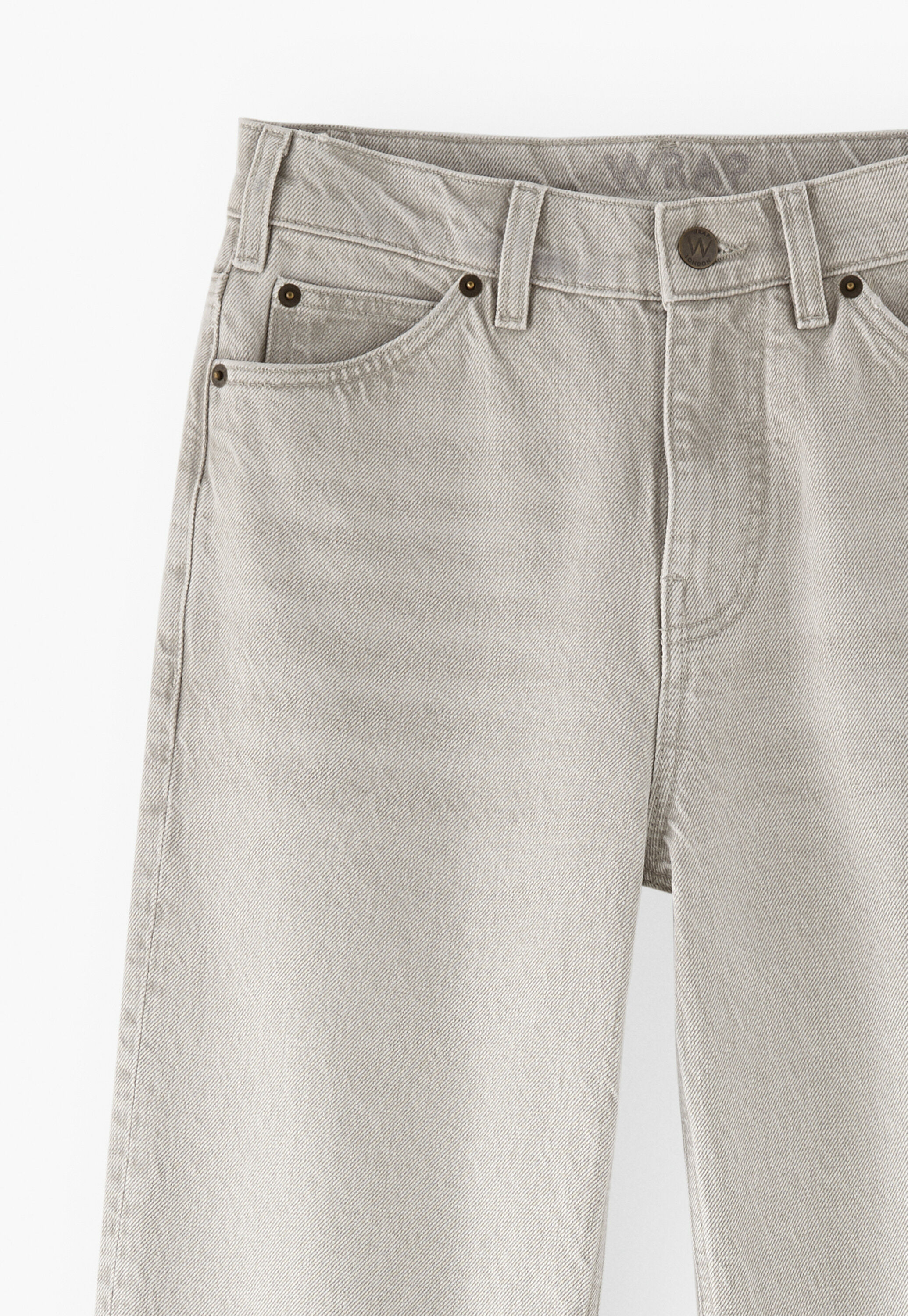 Split-hem jeans, Light grey, large