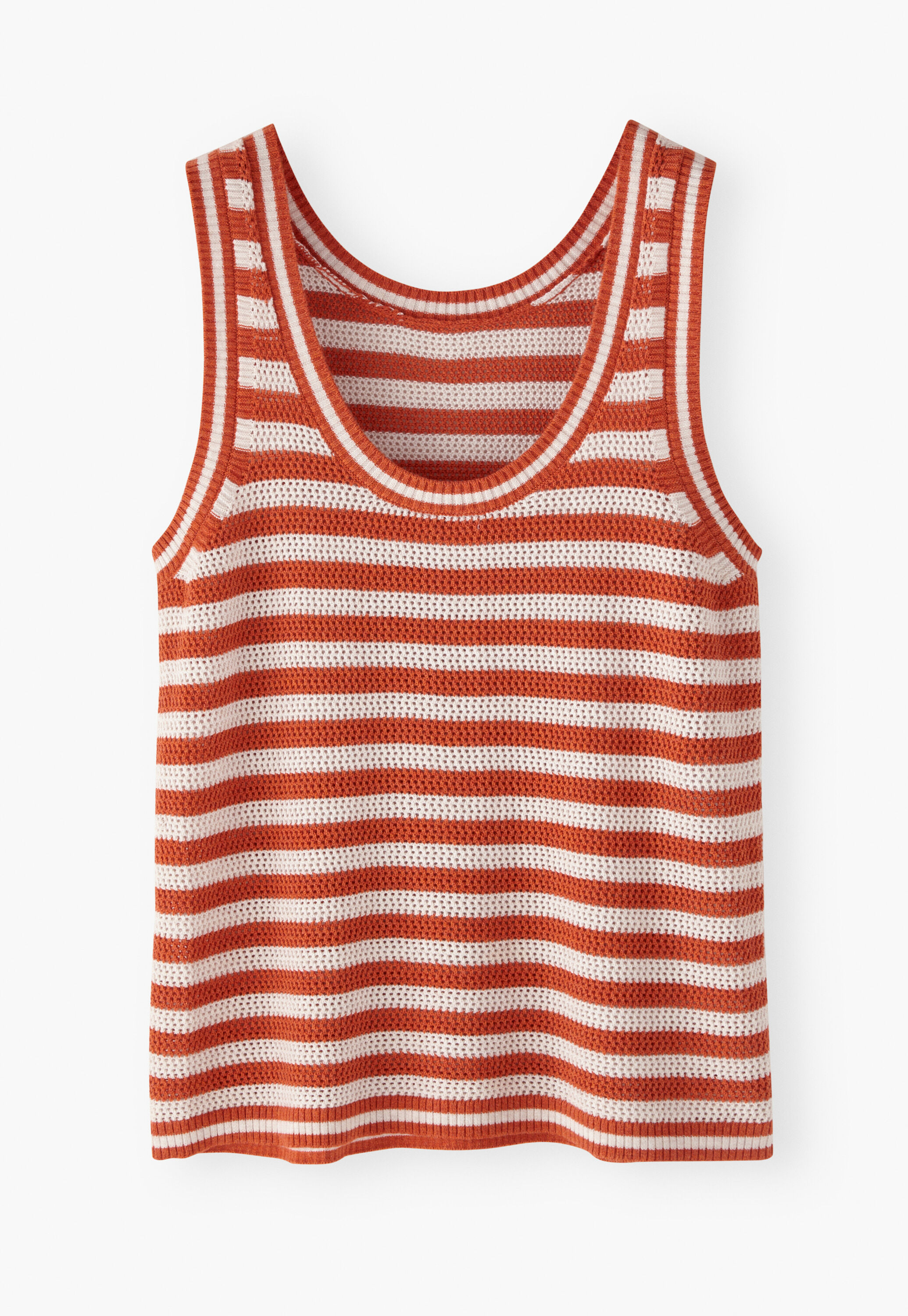 Striped sleeveless knit