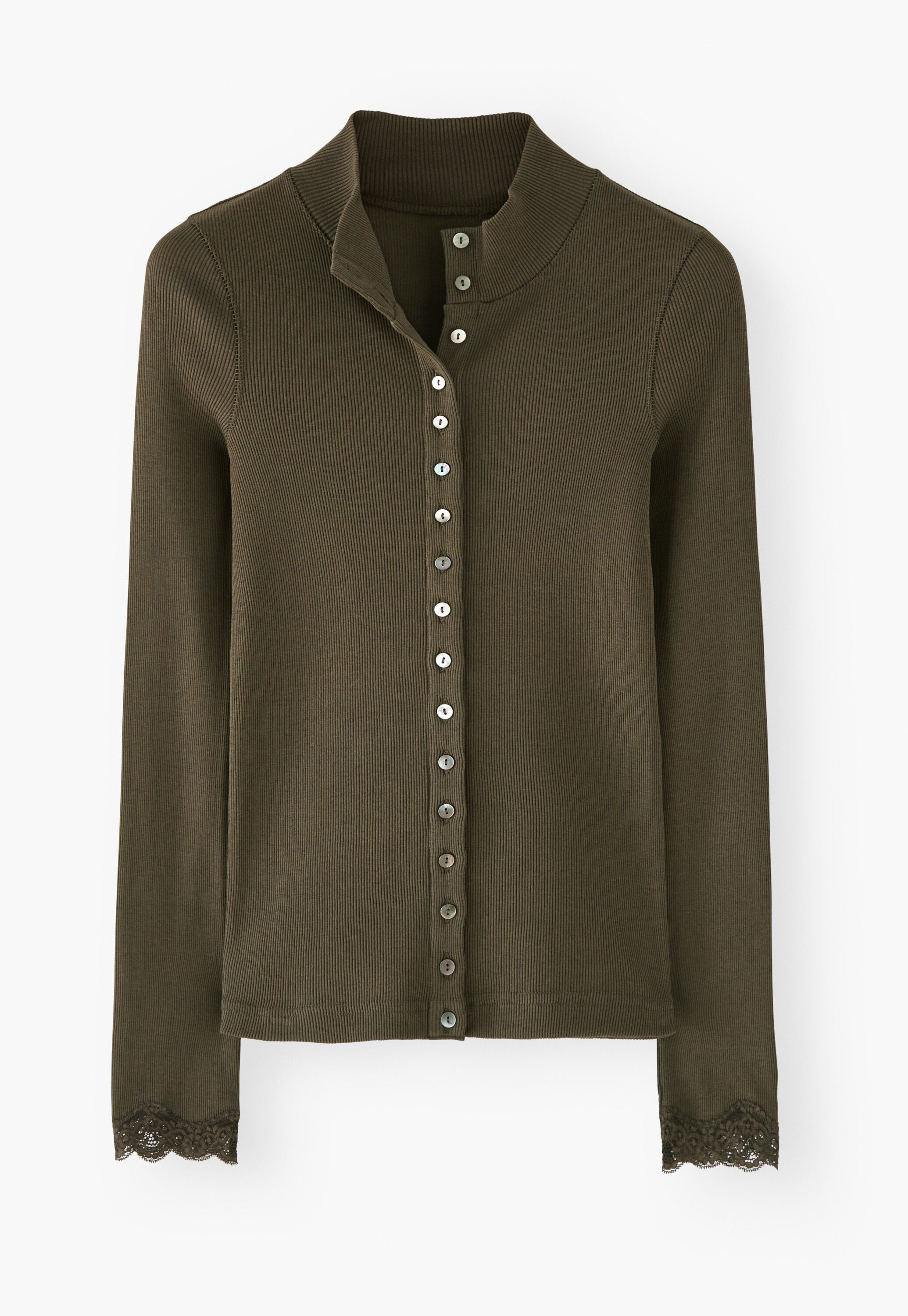 Button-through top, Dark forest, large