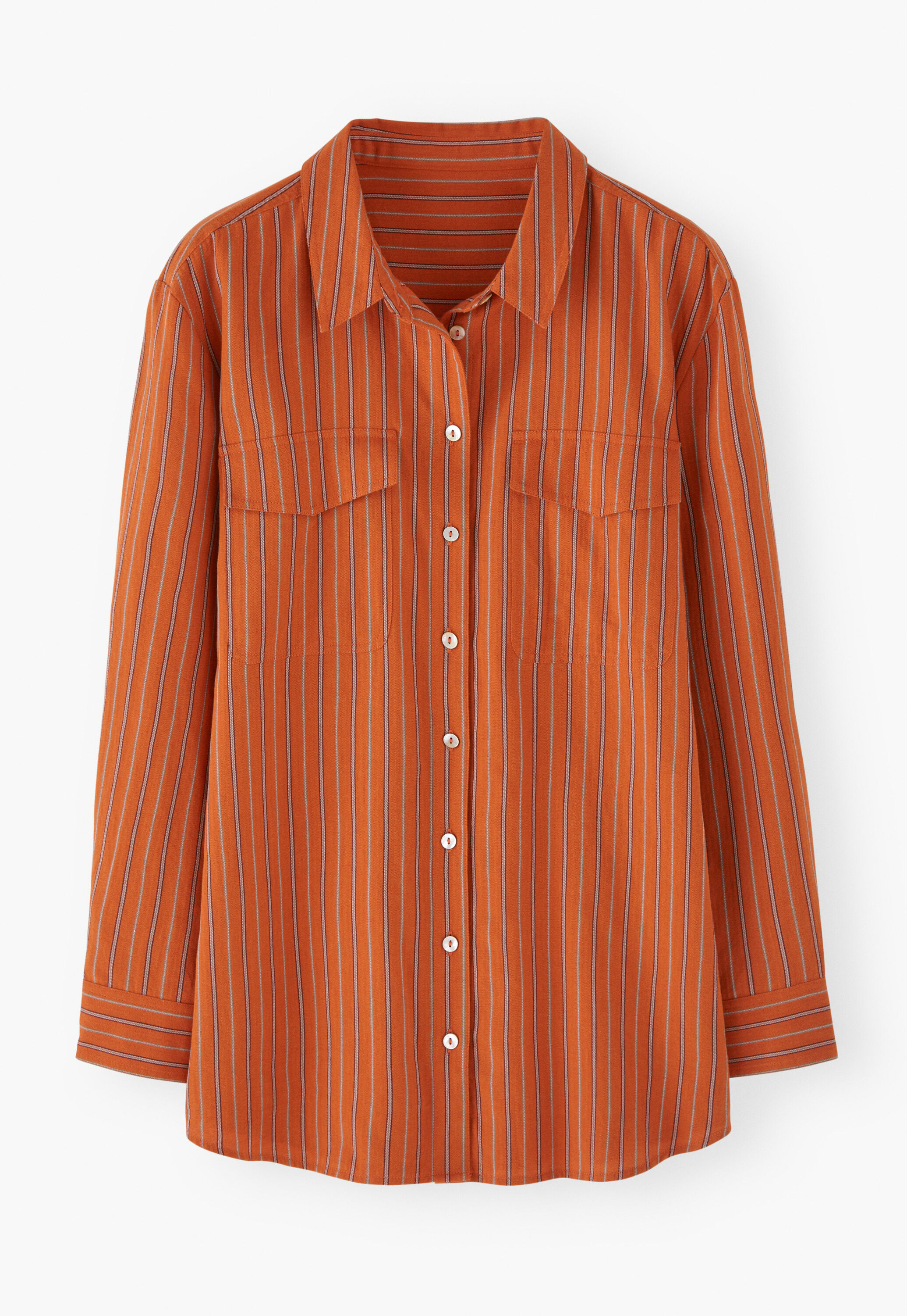 Striped shirt, Burnt orange, large