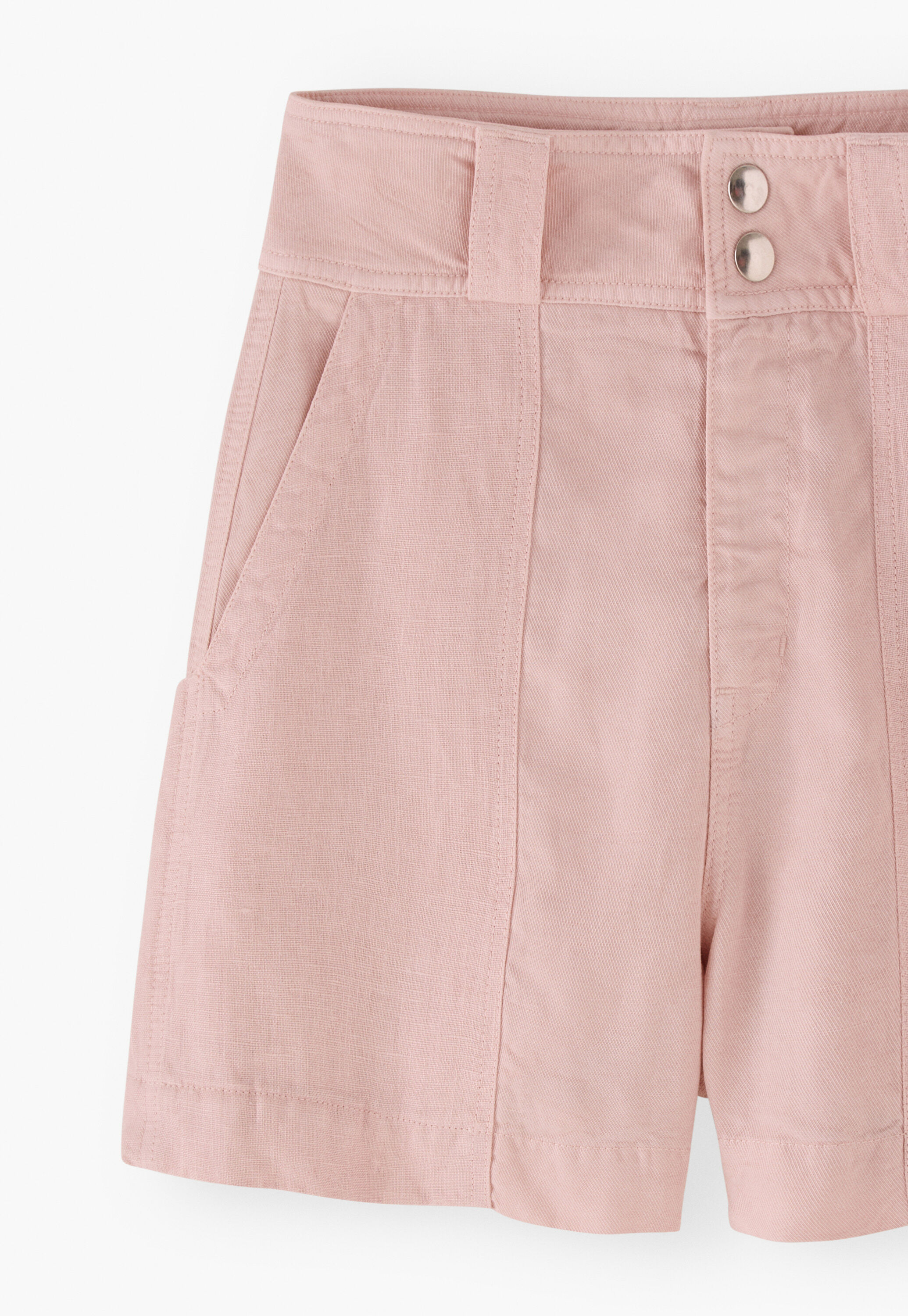 Contrast-fabric shorts, Pastel pink, large