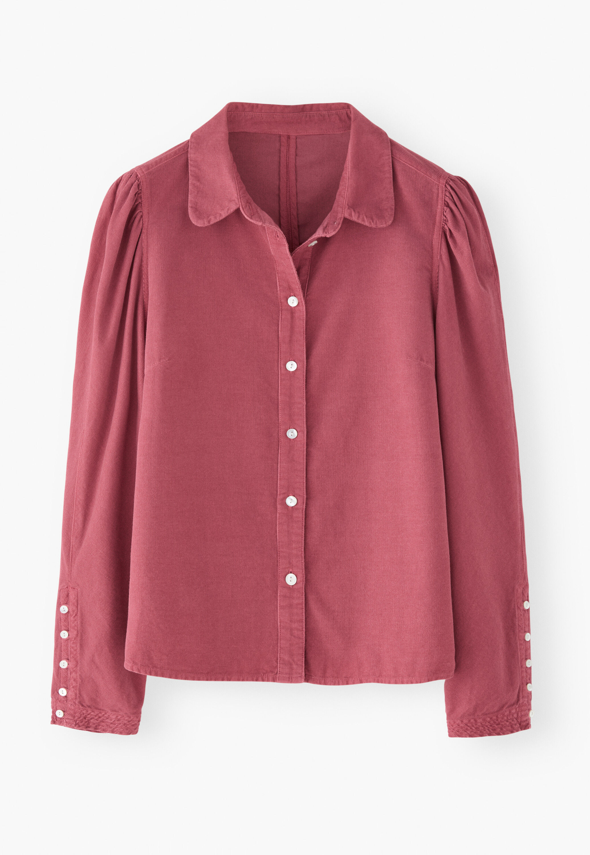 Button-through blouse, Dark rose, large