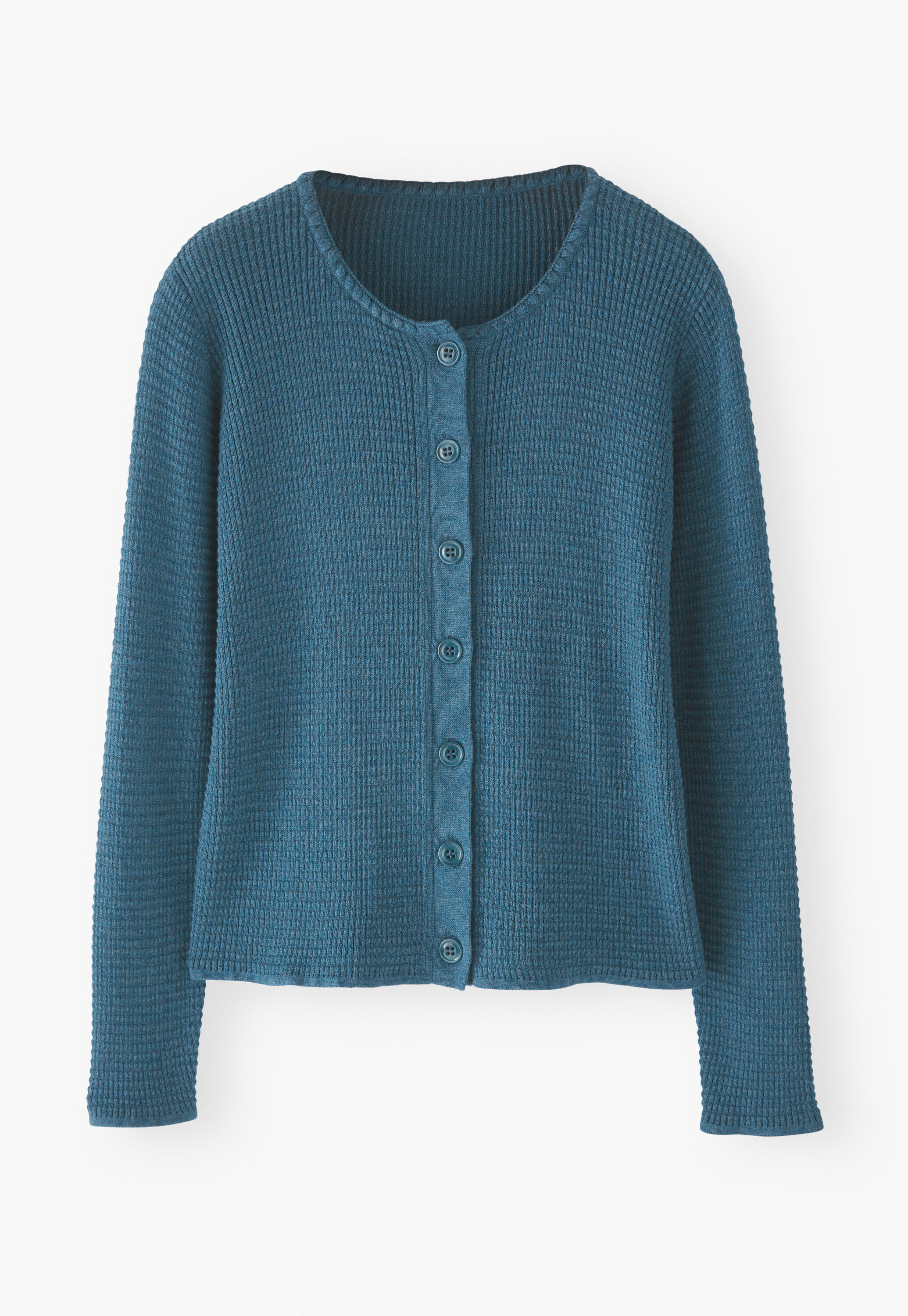 Waffle-stitch cardigan