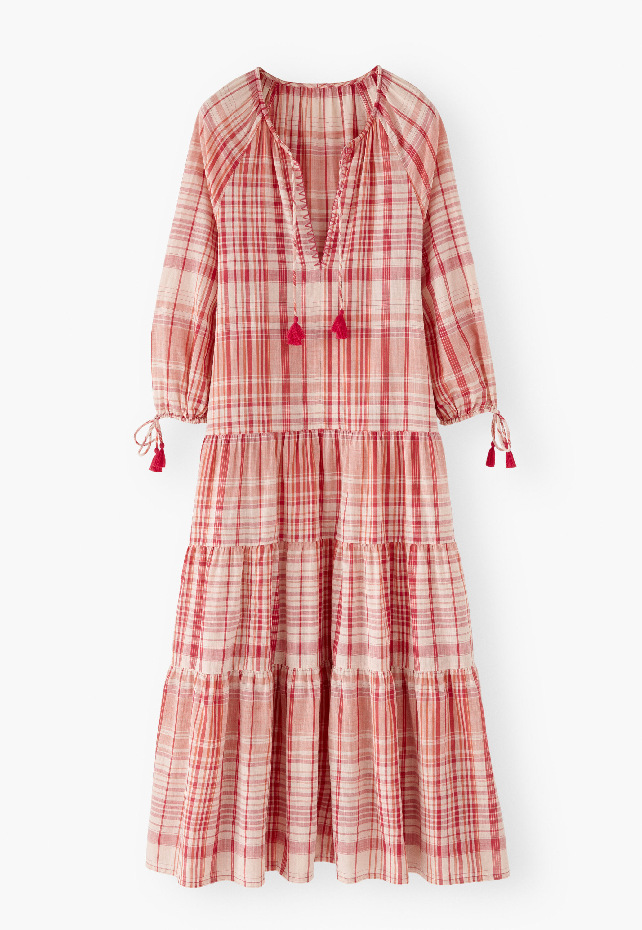 Check maxi-dress